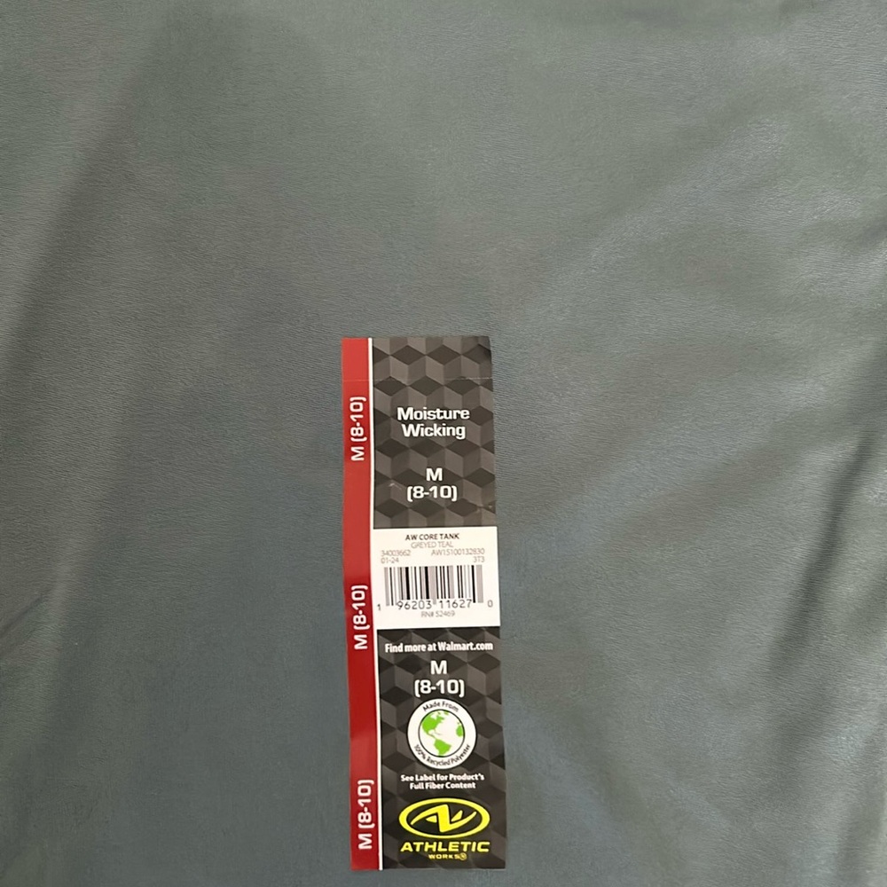 Athletic works racer back tank top. Moisture wicking material. Size med  (8-10)